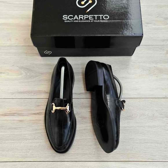 Black Men\'s Genuine Leather Loafer main image 4